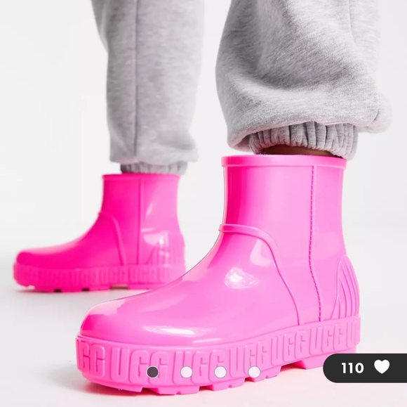 ✨️UGG HOT PINK DRIZLITA RAIN BOOTS NEW WOMENS 6.5 Y- 5 - Picture 8 of 9